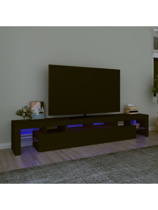 TV-taso LED-valoilla musta 230x36,5x40 cm