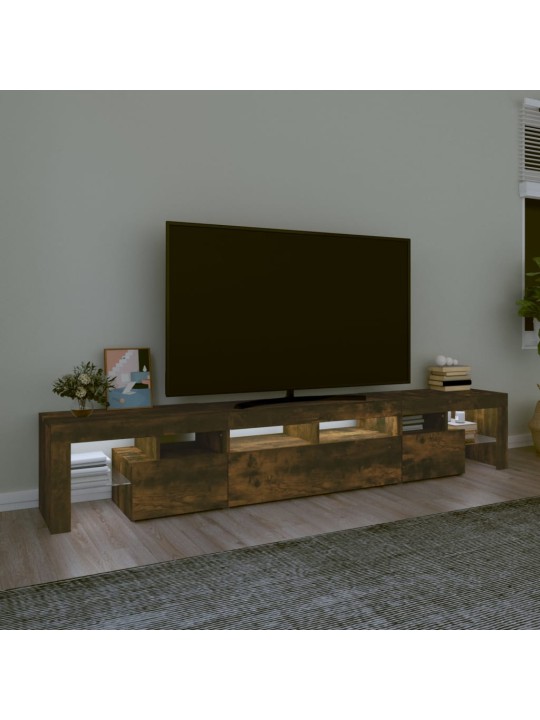 TV-taso LED-valoilla savutammi 230x36,5x40 cm