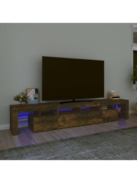 TV-taso LED-valoilla savutammi 230x36,5x40 cm