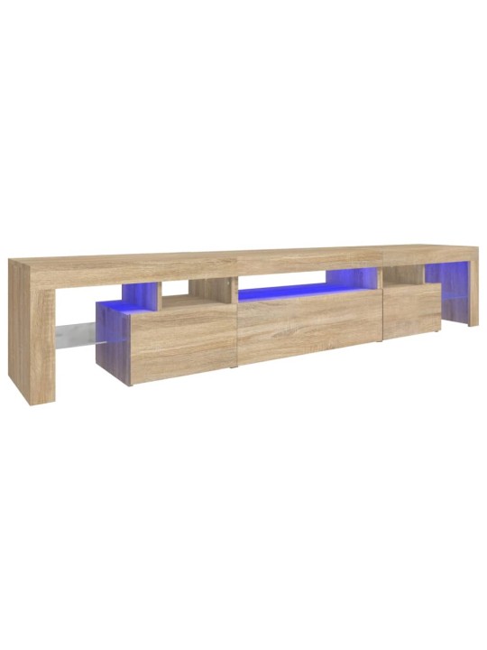Tv-taso led-valoilla sonoma-tammi 215x36,5x40 cm