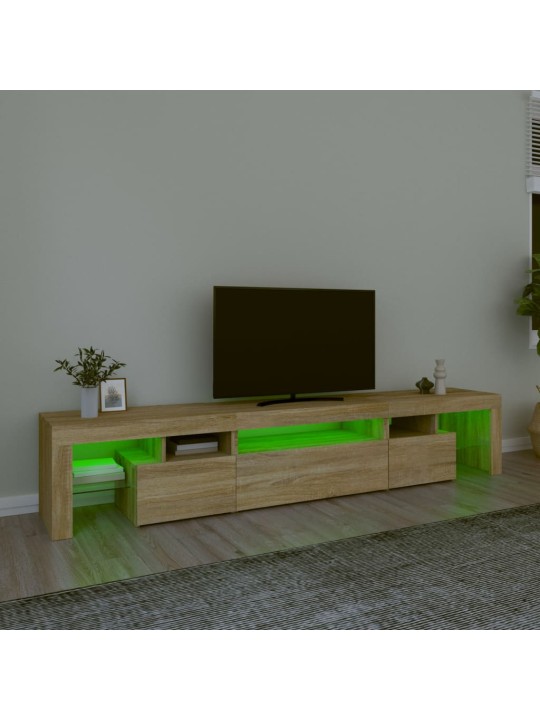 Tv-taso led-valoilla sonoma-tammi 215x36,5x40 cm