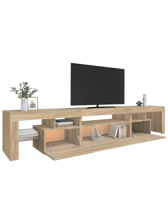 Tv-taso led-valoilla sonoma-tammi 215x36,5x40 cm