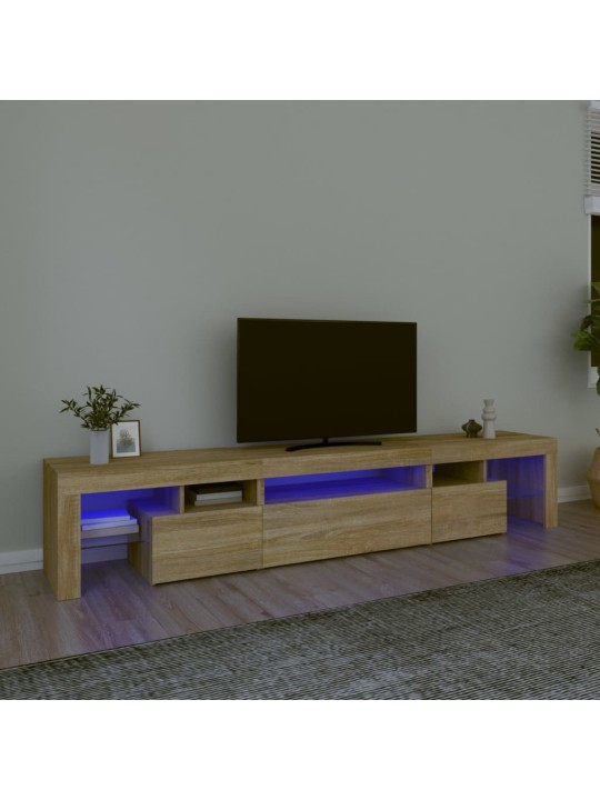 Tv-taso led-valoilla sonoma-tammi 215x36,5x40 cm