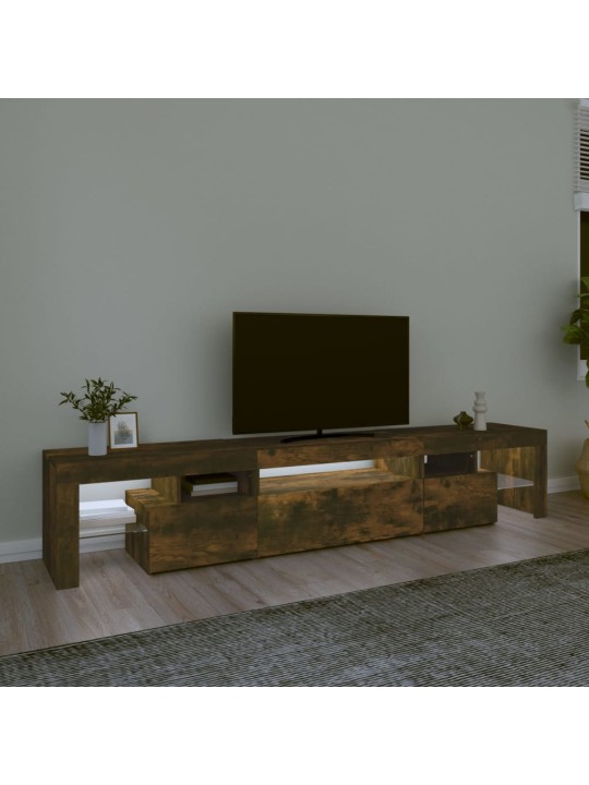 TV-taso LED-valoilla savutammi 215x36,5x40 cm