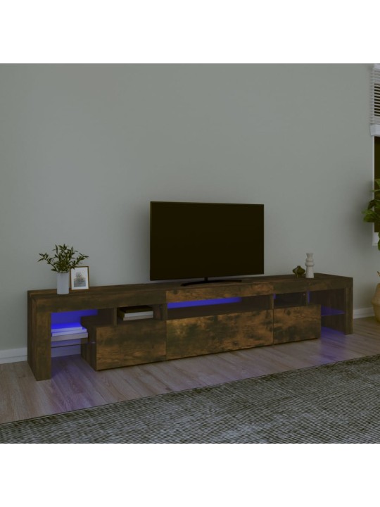 TV-taso LED-valoilla savutammi 215x36,5x40 cm