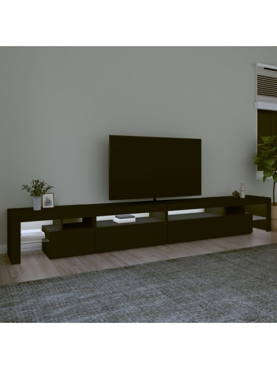 TV-taso LED-valoilla musta 290x36,5x40 cm