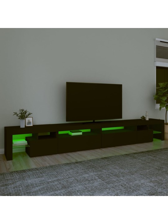 TV-taso LED-valoilla musta 290x36,5x40 cm