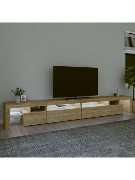 Tv-taso led-valoilla sonoma-tammi 290x36,5x40 cm