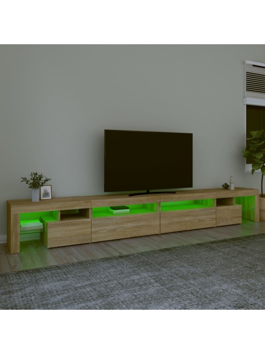 Tv-taso led-valoilla sonoma-tammi 290x36,5x40 cm