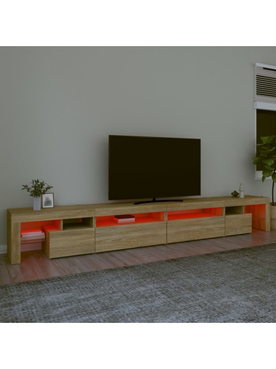 Tv-taso led-valoilla sonoma-tammi 290x36,5x40 cm