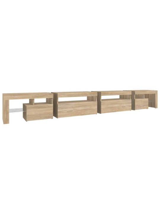 Tv-taso led-valoilla sonoma-tammi 290x36,5x40 cm