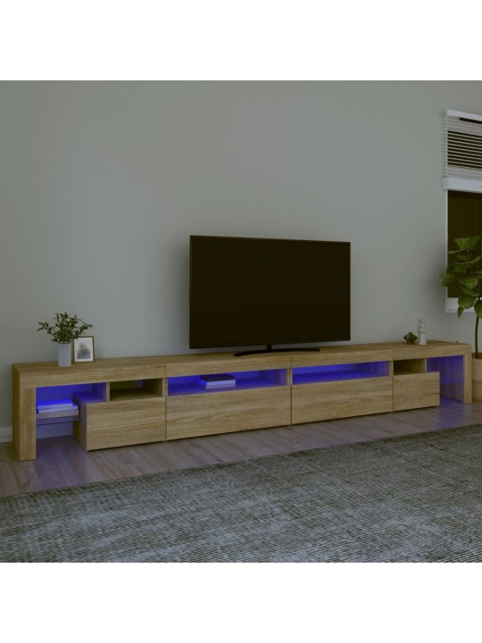 Tv-taso led-valoilla sonoma-tammi 290x36,5x40 cm