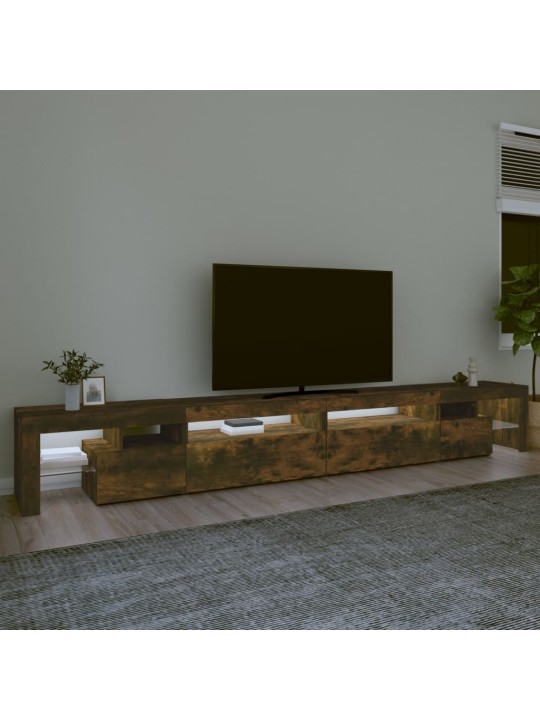 TV-taso LED-valoilla savutammi 290x36,5x40 cm