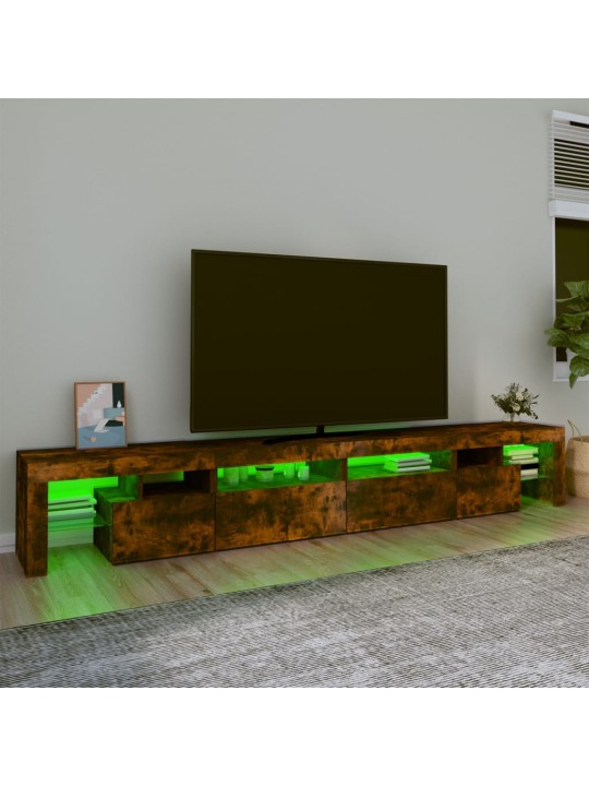 TV-taso LED-valoilla savutammi 260x36,5x40 cm