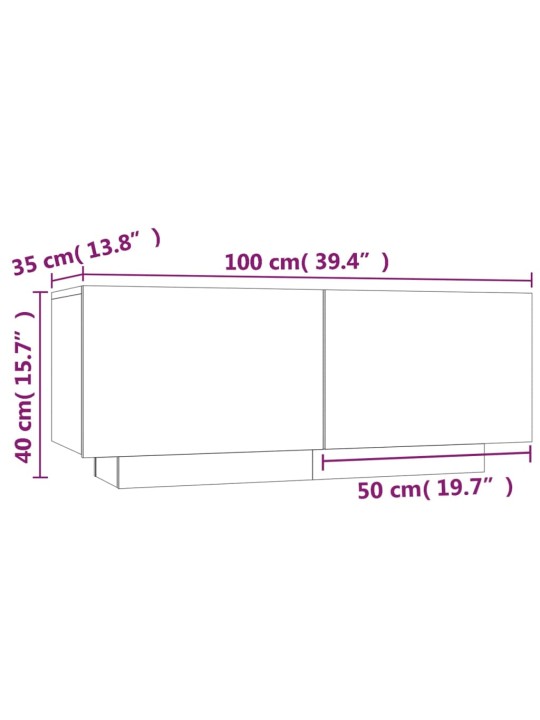 Yöpöytä harmaa Sonoma 100x35x40 cm tekninen puu