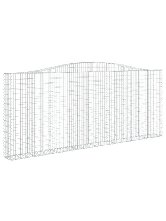 Kaareva kivikori 400x30x160/180 cm galvanoitu rauta