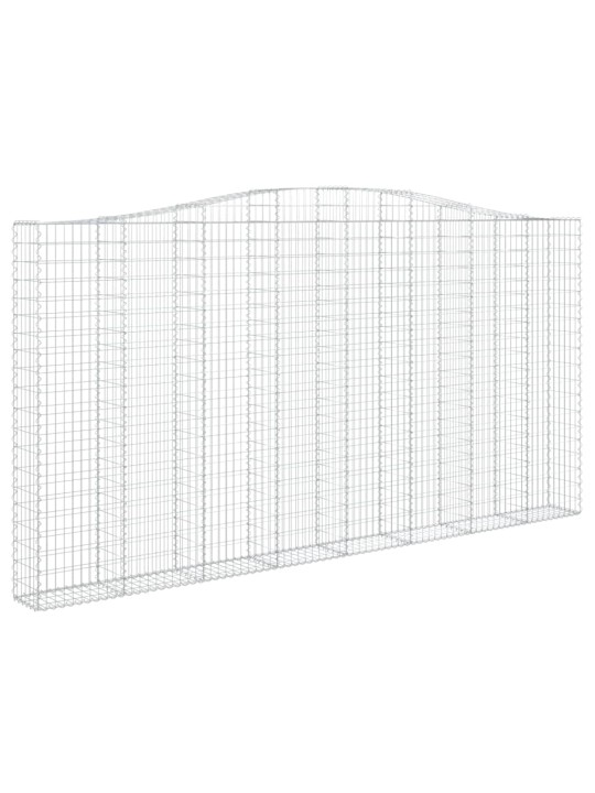 Kaareva kivikori 400x30x200/220 cm galvanoitu rauta