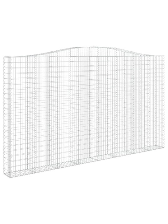 Kaareva kivikori 400x30x220/240 cm galvanoitu rauta