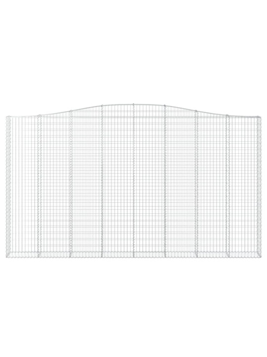 Kaareva kivikori 400x30x220/240 cm galvanoitu rauta