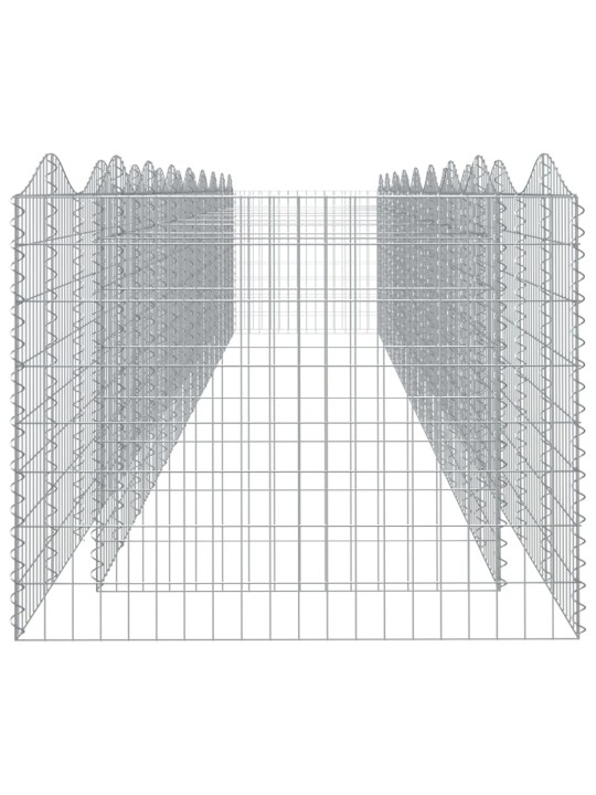 Kivikori/kukkalaatikko 800x100x100 cm galvanoitu rauta