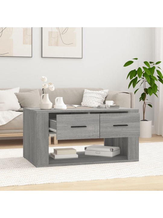 Sohvapöytä harmaa sonoma 80x50x40 cm tekninen puu