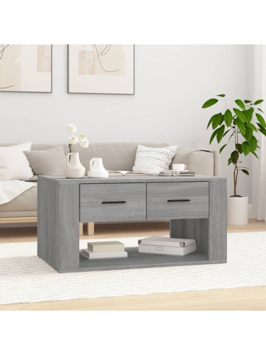 Sohvapöytä harmaa sonoma 80x50x40 cm tekninen puu