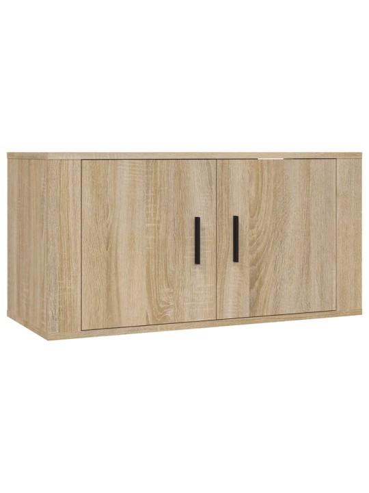 Seinäkiinnitettävä TV-taso Sonoma-tammi 80x34,5x40 cm