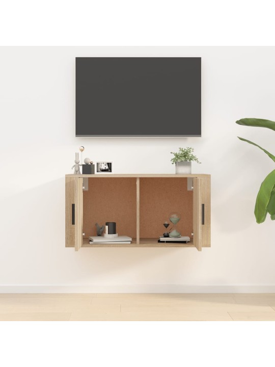Seinäkiinnitettävä TV-taso Sonoma-tammi 80x34,5x40 cm