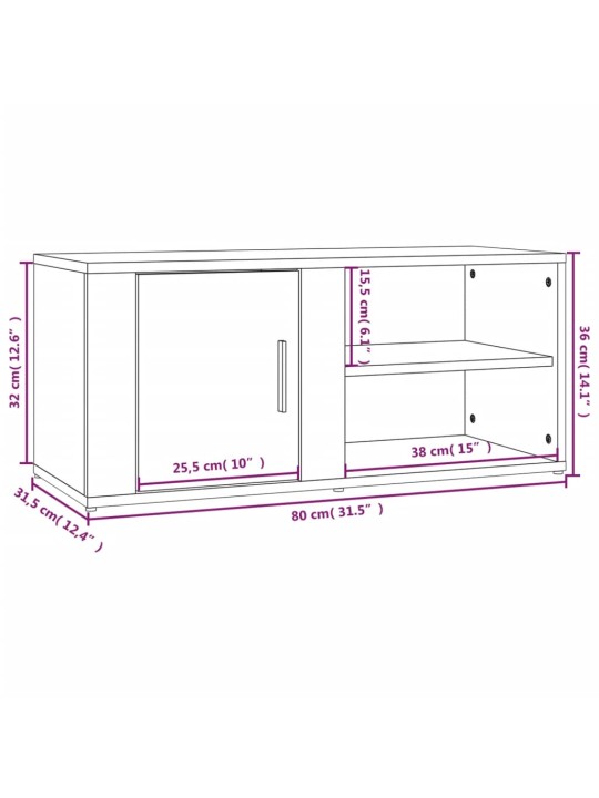 Seinäkaapit 2 kpl musta 80x31,5x36 cm tekninen puu