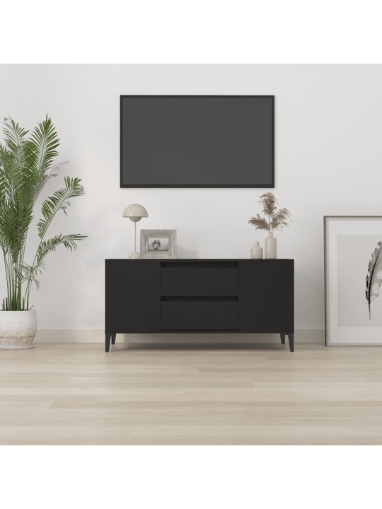 TV-taso musta 102x44,5x50 cm tekninen puu