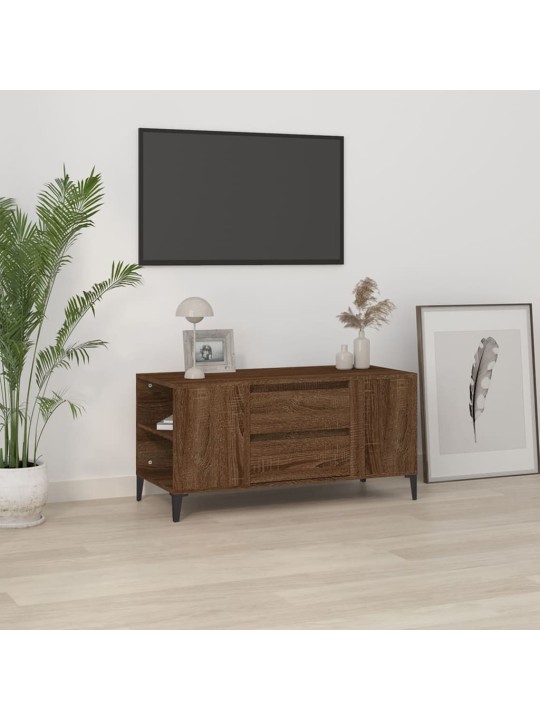 TV-taso ruskea tammi 102x44,5x50 cm tekninen puu