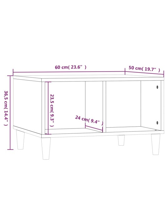 Sohvapöytä betoninharmaa 60x50x36,5 cm tekninen puu