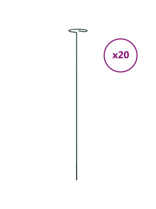 Puutarhan kasvituet 20 kpl vihreä 61 cm teräs