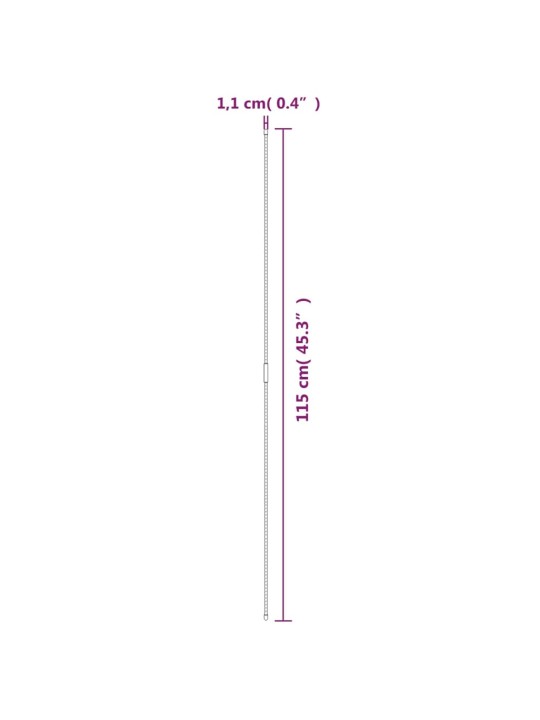 Kasvituet 30 kpl vihreä 115 cm teräs