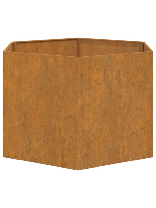 Kukkalaatikko ruoste 60x60x45 cm Corten teräs