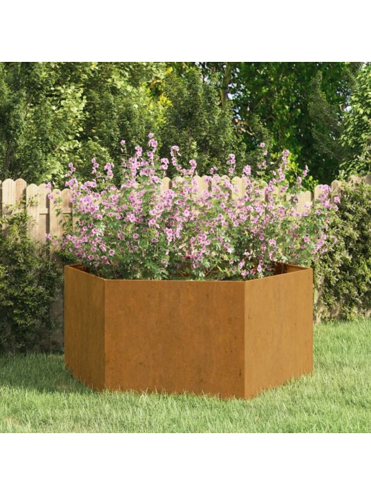 Kukkalaatikko ruoste 90x90x45 cm Corten teräs