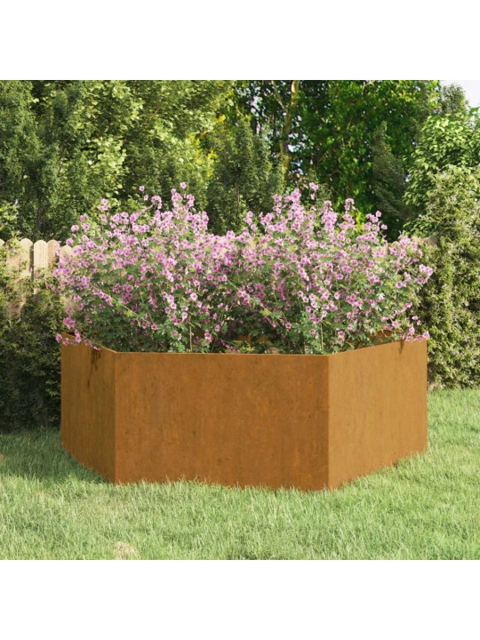 Kukkalaatikko ruoste 138x120x45 cm Corten teräs