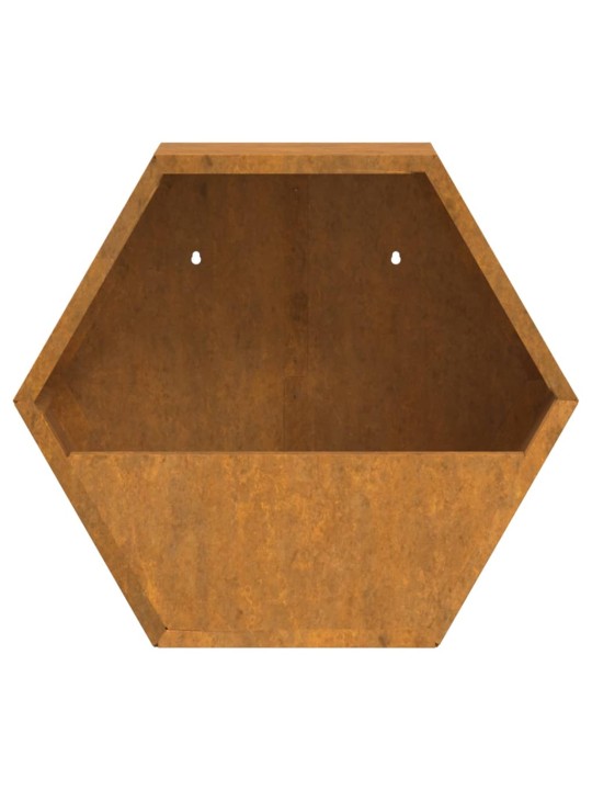 Kukkalaatikot 2 kpl ruoste Corten teräs 30x10x25 cm