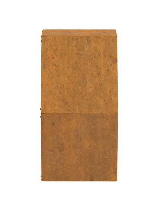 Kukkalaatikot 2 kpl ruoste Corten teräs 30x10x25 cm