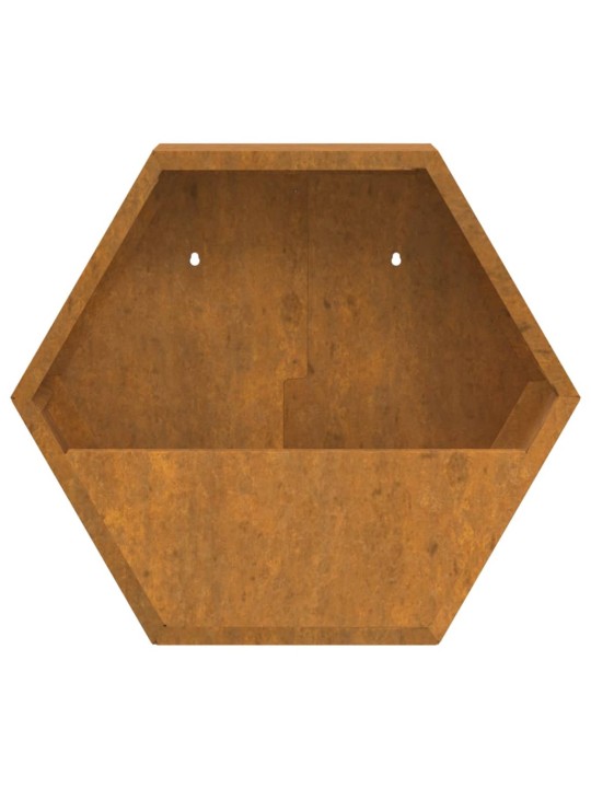 Kukkalaatikot 2 kpl ruoste Corten teräs 46x10x40 cm