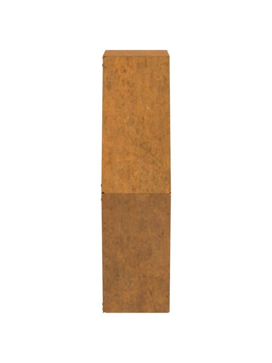 Kukkalaatikot 2 kpl ruoste Corten teräs 46x10x40 cm