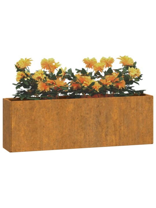 Kukkalaatikot 2 kpl ruoste Corten teräs 53x10x17 cm