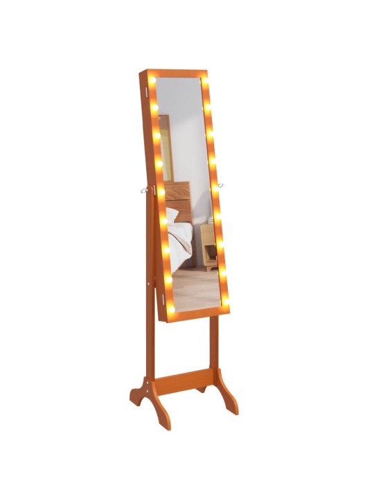 Vapaasti seisova peili LED-valoilla 34x37x146 cm