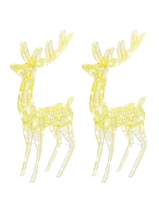 XXL Jouluporot akryyli 250 LED-valoa 2 kpl 180 cm lämmin valk.