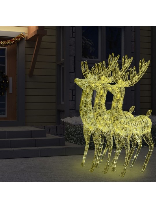 XXL Jouluporot akryyli 250 LED-valoa 3 kpl 180 cm lämmin valk.