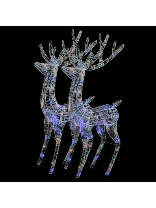 Xxl jouluporot akryyli 250 led-valoa 2 kpl 180 cm monivärinen