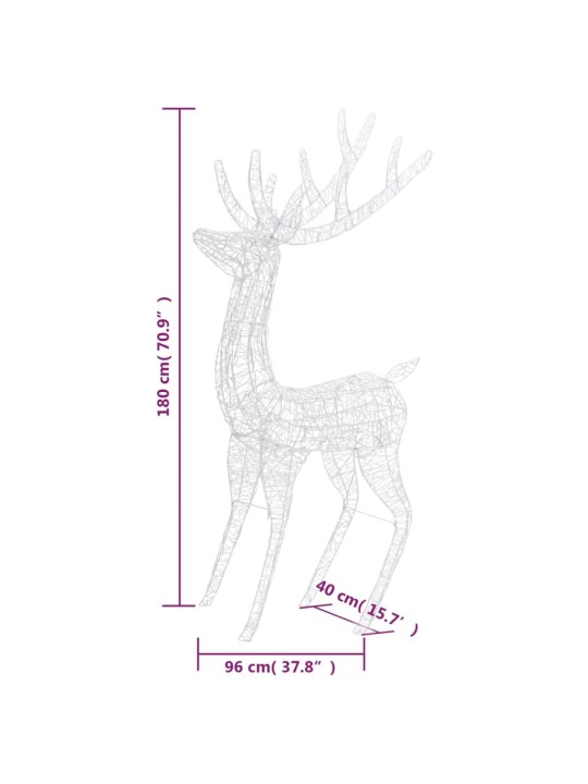Xxl jouluporot akryyli 250 led-valoa 2 kpl 180 cm monivärinen