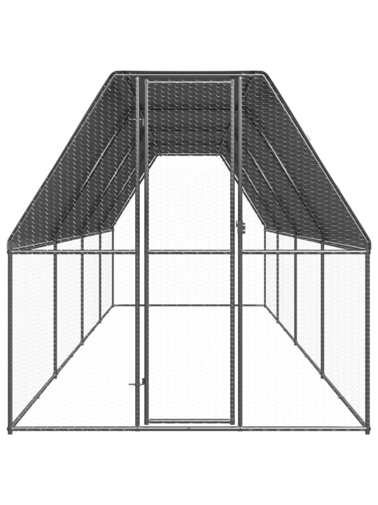 Ulkotilan kanahäkki 2x8x2 m galvanoitu teräs