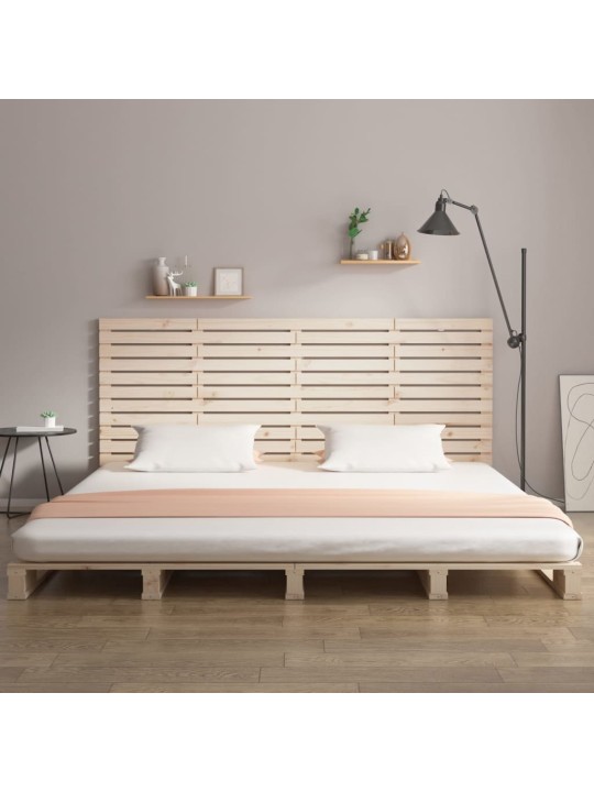 Sängynpääty seinälle 186x3x91,5 cm täysi mänty