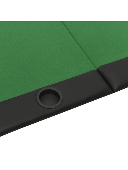 10 pelaajan kokoontaittuva pokeripöytätaso vihreä 206x106x75 cm